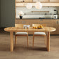 Modern Extendable Dining Table with Removable Extension Leaves - Natural Walnut