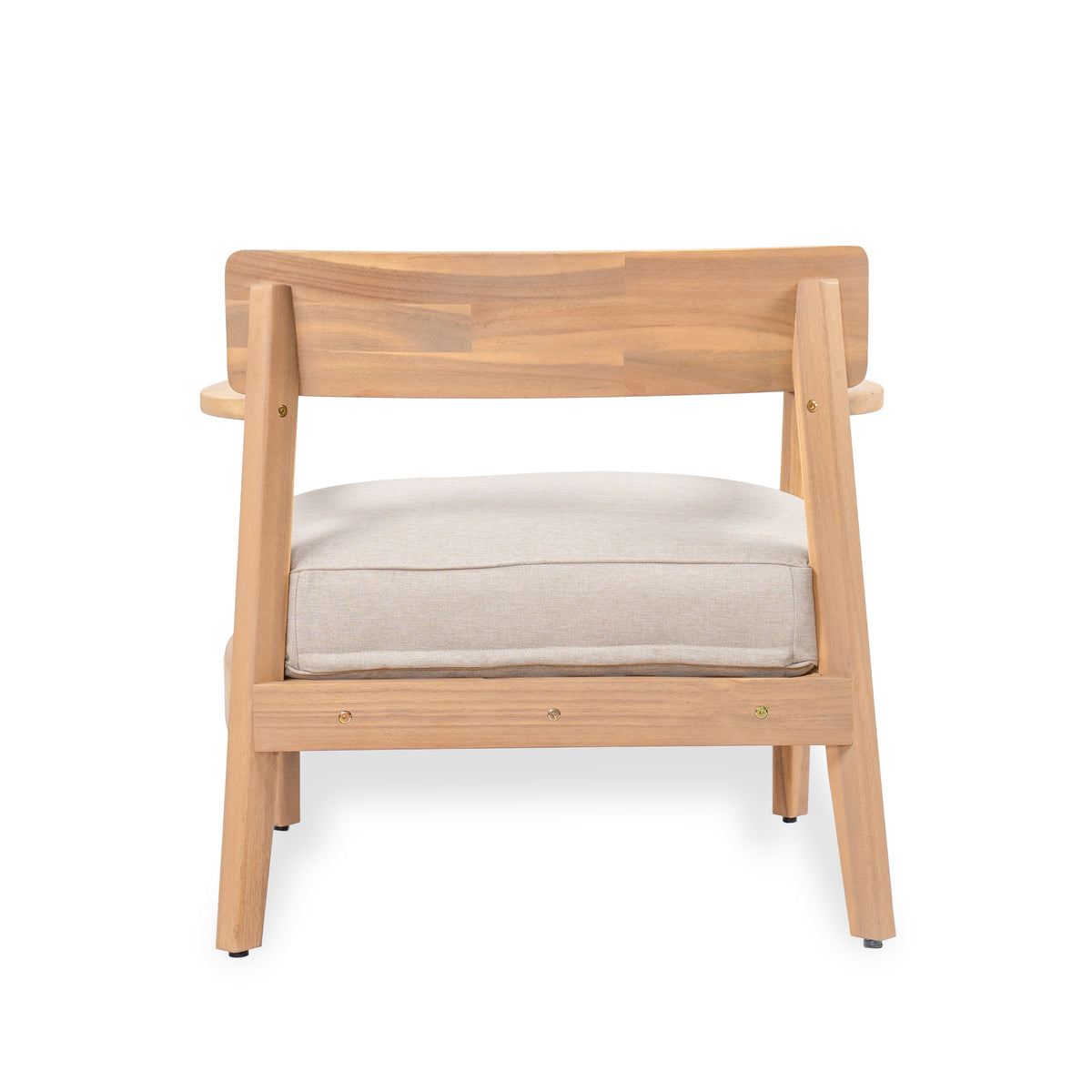 Mallorca Acacia Wood Club Chair with Seat Cushion - Outdoor