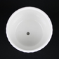 3-Piece White Ceramic Planter Pot Set with Vertical Fluted Design & Matching Saucers