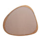 Asymmetrical Wall Mirror with Solid Natural Wood Frame - Large Sized Dressing Mirror