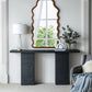 Wood Mirror With Unique Frame - Full-Length Arched Mirror with Pine Frame - Brown