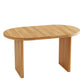Modern Extendable Dining Table with Removable Extension Leaves - Natural Walnut