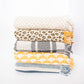 Yellow Scallop Jacquard Woven Throw