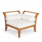 6 Piece Acacia Wood Outdoor Modular Sectional with Daybed - Teak Beige