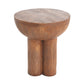Iris Outdoor Patio Three-Legged Wood-Grain Side Table