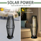 2 Piece Solar Powered Lantern Wicker Solar Patio Lamp