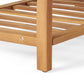 Caydon 2 Club Chairs + Table Outdoor Set with Slat Panel Design - Natural Wood