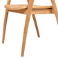 Scandinavian Sculpted Dining Chair with Comfortable Arms - Warm Natural Brown