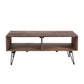 Reclaimed Wood Cocktail Table with Open Storage - Black / Natural