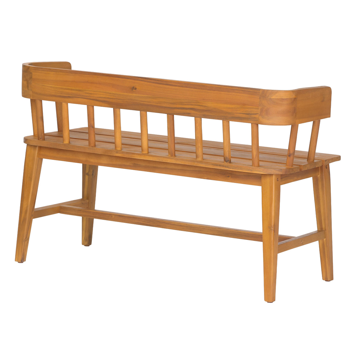 Bramley Outdoor Acacia Wood Bench with Natural Teak Finish