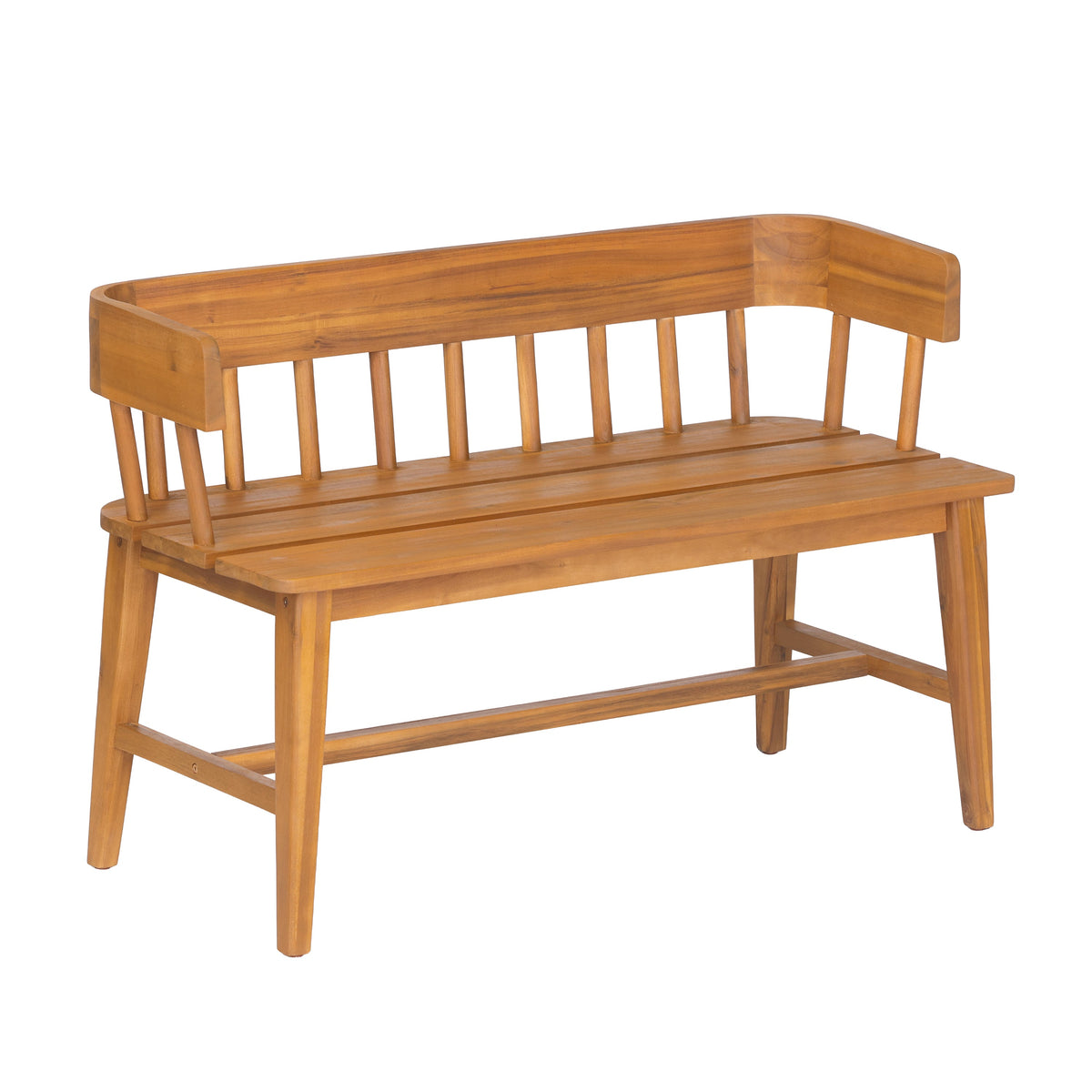 Bramley Outdoor Acacia Wood Bench with Natural Teak Finish