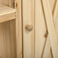 Foldable Outdoor Kitchen Island with Stainless Steel Top and Storage - Natural Fir Wood
