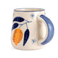 Yellow Lemon Coffee Mug | Handpainted Stoneware | 250ml (Set of 2)