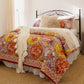 Bohemian Flower Cotton Quilt 3 Piece Set