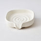 Self Draining Soapdish - Zero-Waste Porcelain - White Matte