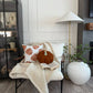 11” Jumbo Sherpa Orange Pumpkin Pillow