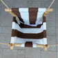 Outdoor High Back Baby & Toddler Swing-Wide Brown & White Stripe