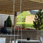 Outdoor High Back Baby & Toddler Swing-Wide Brown & White Stripe