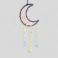Black Crescent Moon Dreamcatcher Suncatcher with Hanging Jewel Charms -- Window Hanging or Wall Hanging