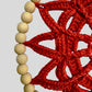 10" Handmade Wood Bead Frame Macrame Dreamcatcher - Nursery and Kid's Room Decor -- Coral