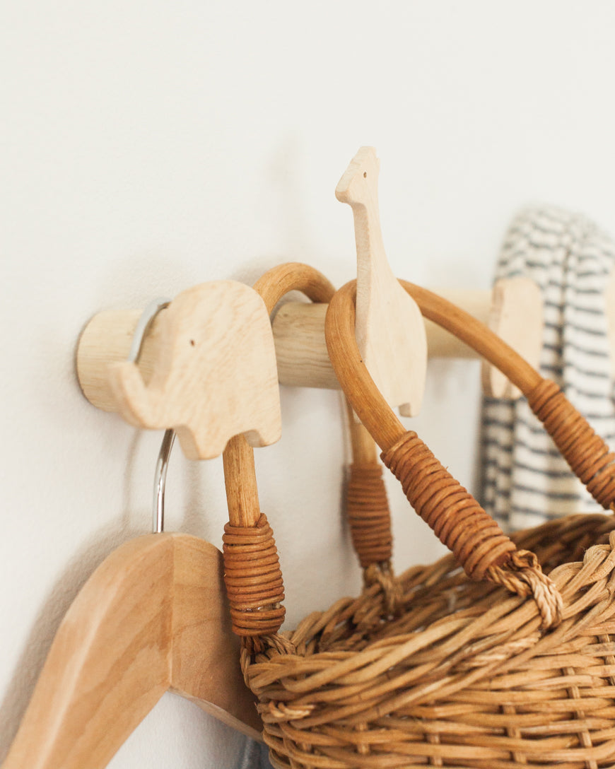 Wooden Safari Animal Wall Hooks