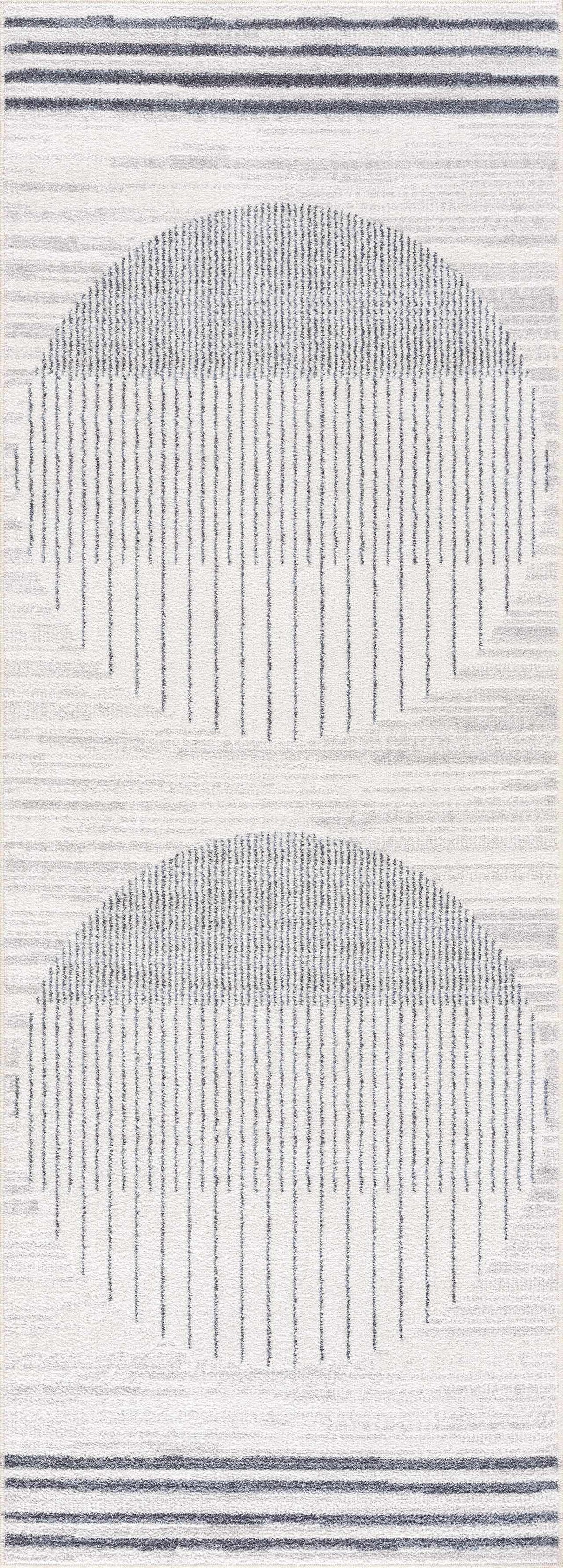Thad Medium Gray Washable Area Rug
