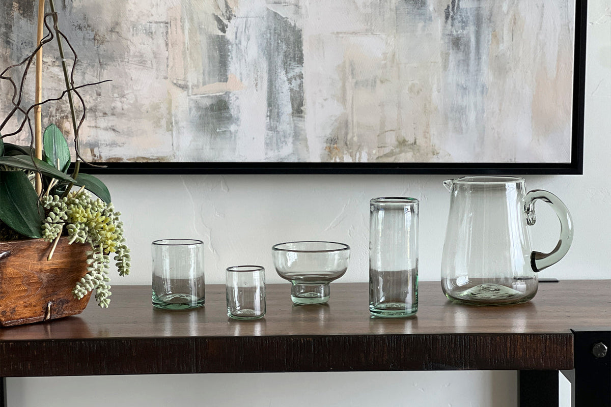 Handblown Shooter Glasses - Set of 4