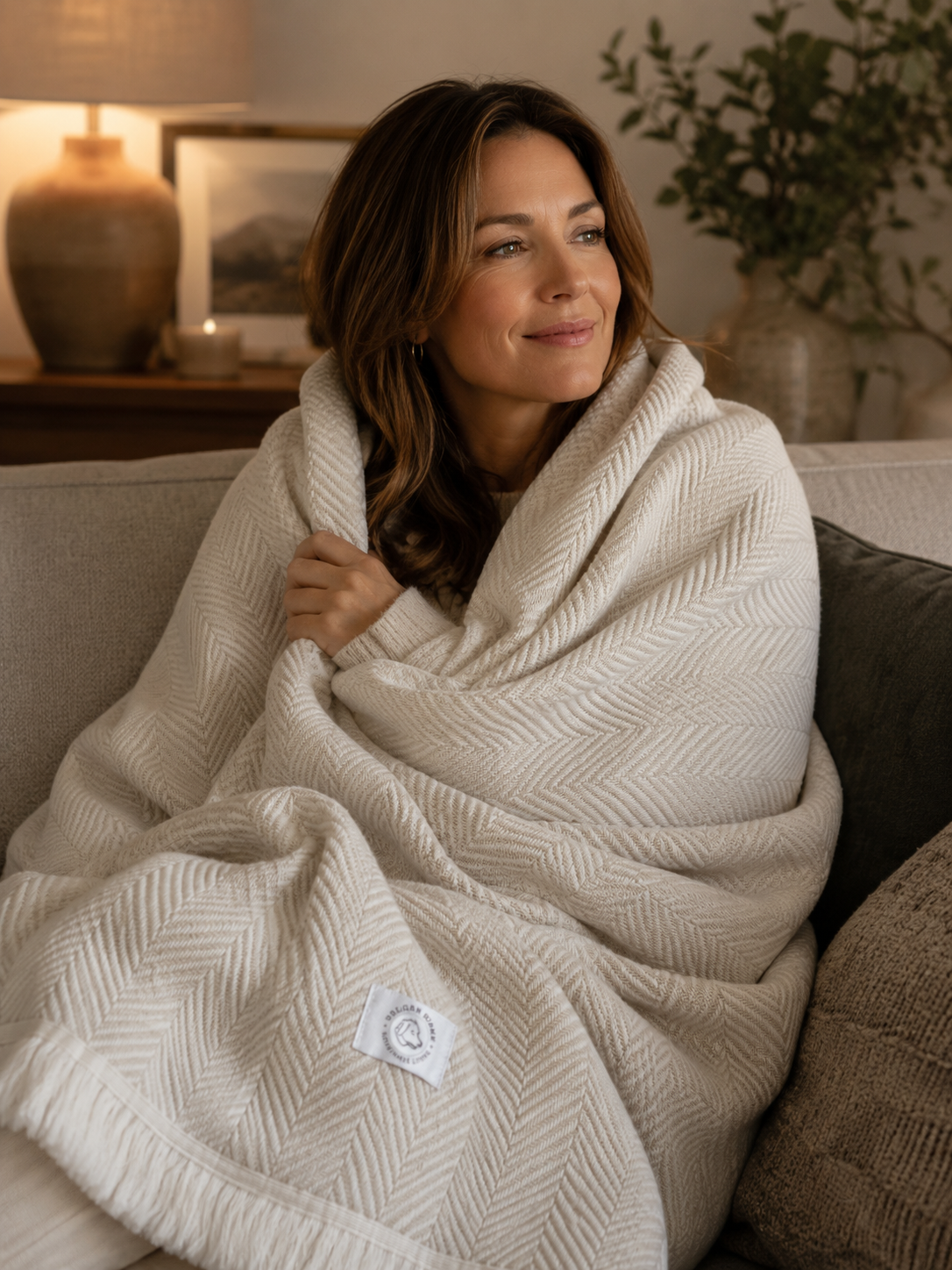 100% Organic Cotton Algarve Throw Blankets