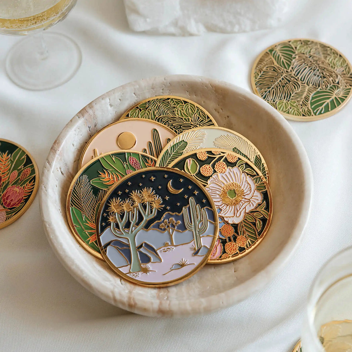 Cool Desert Gold Drink Coasters