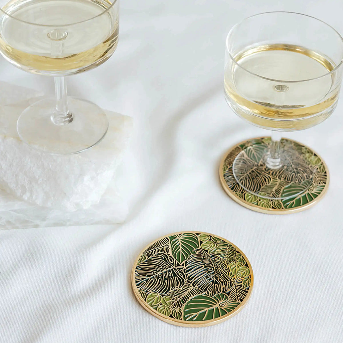Lush Verte Gold Drink Coasters