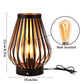 8.5''H Rechargeable Battery Powered Lamp with LED Edison Style Bulb