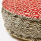 Block Print Meditation Cushion - Double Sided Round