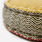 Block Print Meditation Cushion - Double Sided Round