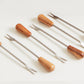 Italian Olivewood Aperitivo Forks - Set of 6