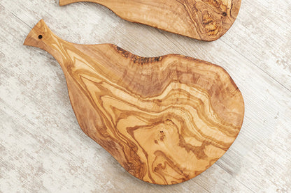 Italian Olivewood Charcuterie Board - with Paddle Handle