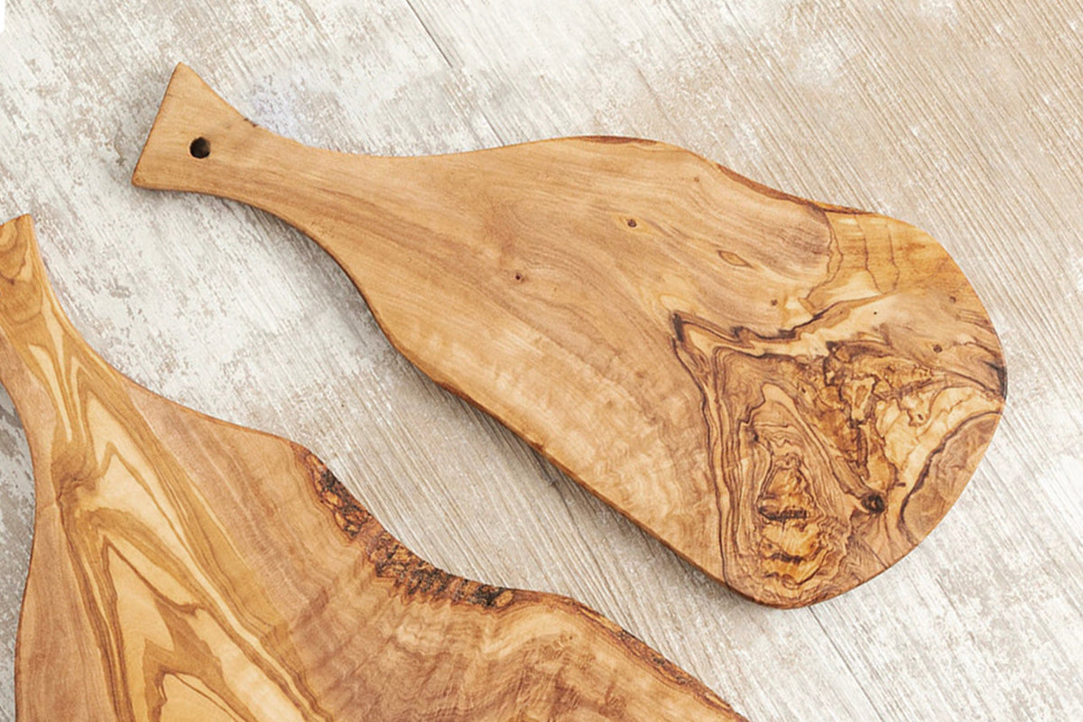 Italian Olivewood Charcuterie Board - with Paddle Handle