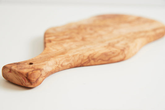 Italian Olivewood Charcuterie Board - with Paddle Handle