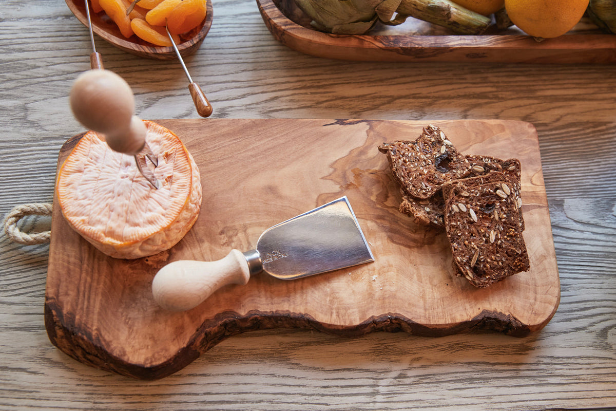 Italian Olivewood Charcuterie Board - Rope Handle