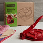 Tortilla Press Kit - Red Cast Iron with Servilleta