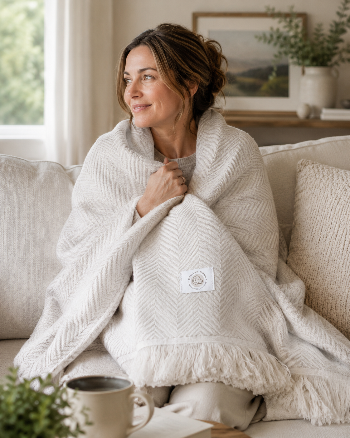 100% Organic Cotton Algarve Throw Blankets