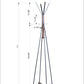 Reclaimed Wood and Metal Freestanding Coat Rack with Hooks - Natural