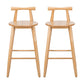 Natural Grove Indoor Barstool Set of 2 with Fabric Seat - Natural