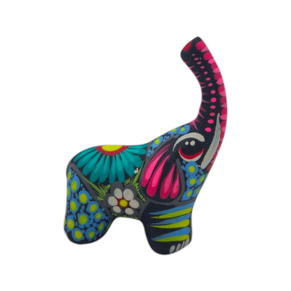Alebrije Elephant Figurine | Colorful Mexican Folk Art