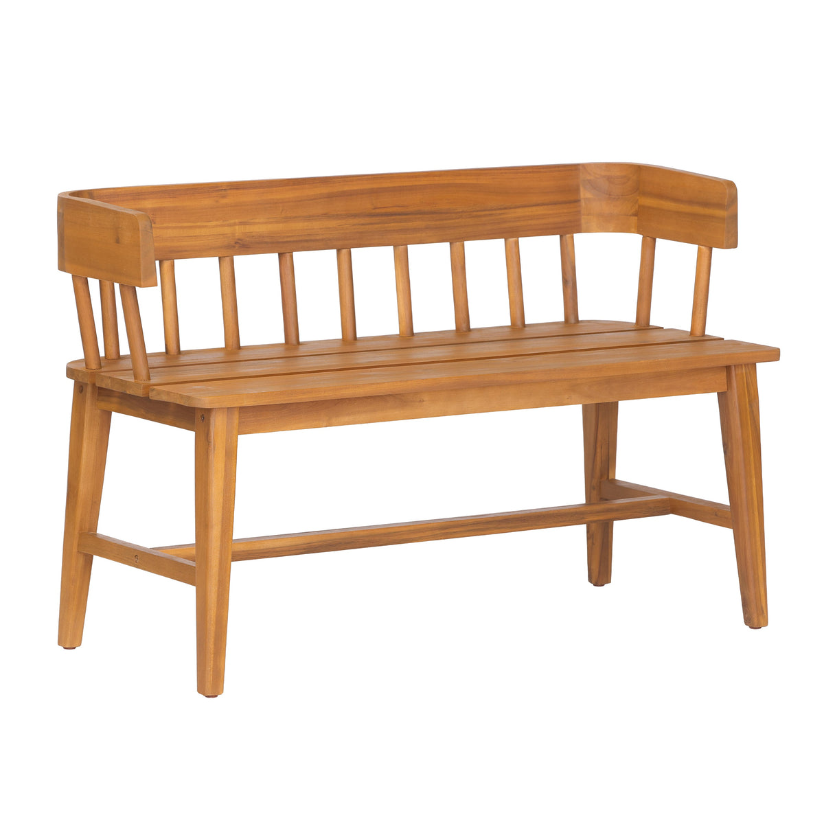 Bramley Outdoor Acacia Wood Bench with Natural Teak Finish