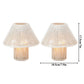 Set of 2 Woven Cotton Rope LED Cordless Table Lamp