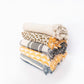 Yellow Scallop Jacquard Woven Throw