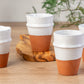 Moroccan Beldi Ceramic Cups White - Set of 4