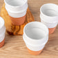 Moroccan Beldi Ceramic Cups White - Set of 4