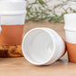 Moroccan Beldi Ceramic Cups White - Set of 4