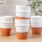 Moroccan Beldi Ceramic Cups White - Set of 4